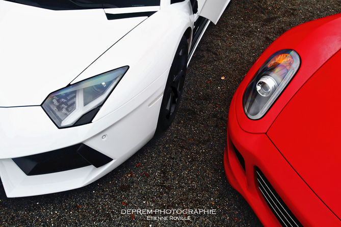 Lamborghini Aventador and Ferrari 599 GTB Lamborghini Aventador and Ferrari 599 GTB