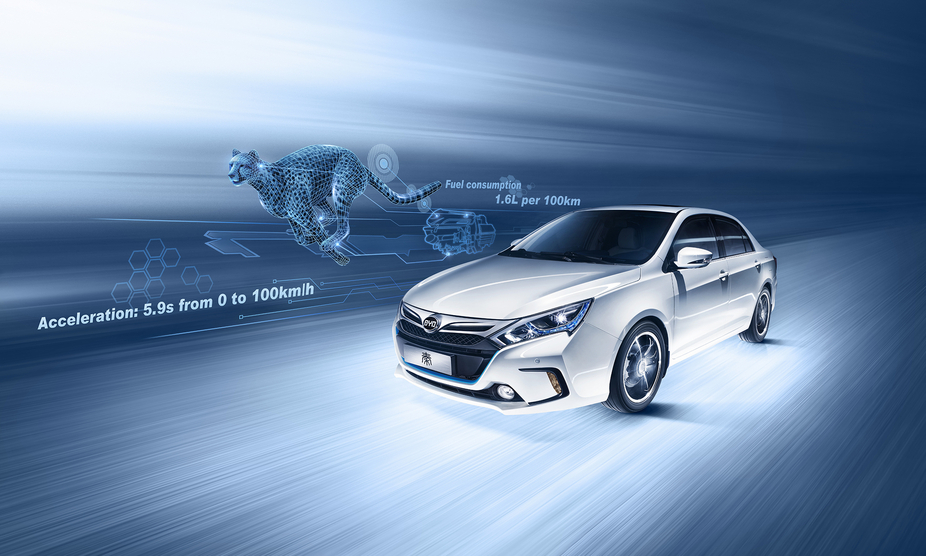 The Qin uses a 1.5-liter turbo four-cylinder and electric motor to produce 291hp