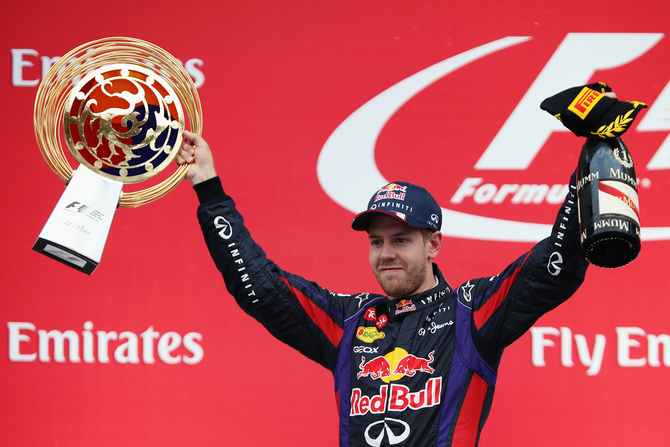 It's Vettel's fourth consecutive win in Korea It's Vettel's fourth consecutive win in Korea
