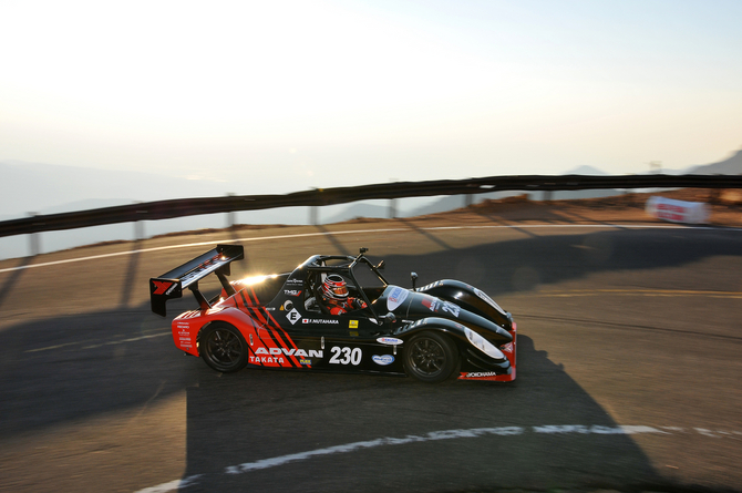 Last year's car set a new record up the course Last year's car set a new record up the course