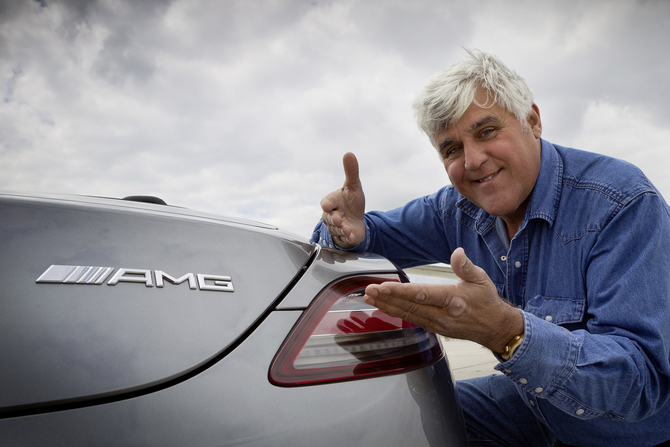 Jay Leno Vists AMG in Affalterbach to Test Drive SLS Convertible with Video Jay Leno Vists AMG in Affalterbach to Test Drive SLS Convertible with Video