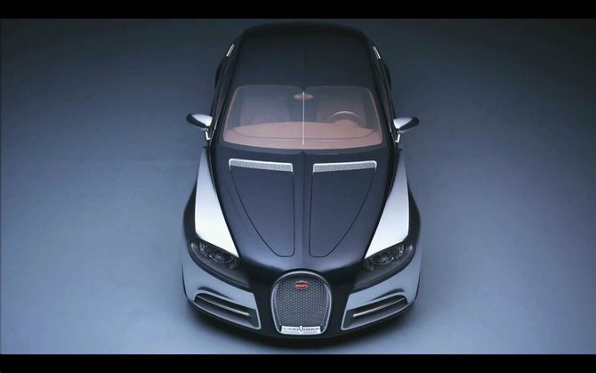 The design blends the look of the Veyron with Art Deco The design blends the look of the Veyron with Art Deco