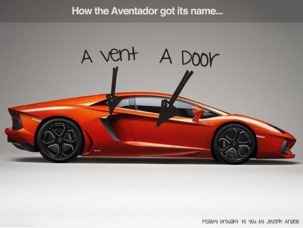 A vent a door = a new Lambo A vent a door = a new Lambo