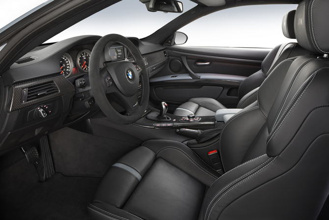 The interior has carbon fiber trim, black leather and Palladium leather armrests The interior has carbon fiber trim, black leather and Palladium leather armrests