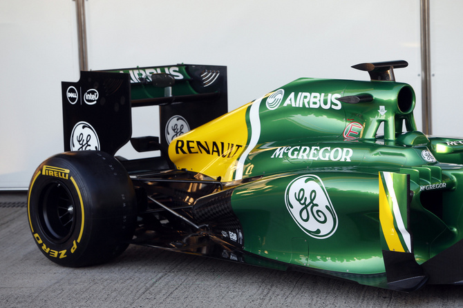 A palheta do escape do Caterham CT03 é mais difícil de encontrar A palheta do escape do Caterham CT03 é mais difícil de encontrar