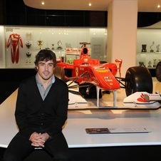The exhibit includes all of Alonso's Formula 1 cars