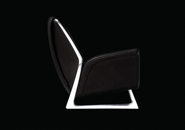 De Silva's design is made from aluminum and leather De Silva's design is made from aluminum and leather