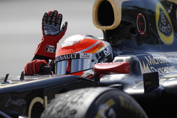 Grosjean já subiu duas vezes ao pódio esta temporada Grosjean já subiu duas vezes ao pódio esta temporada