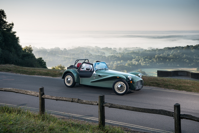 The main bodywork features retro Caterham branding and Sprint logo The main bodywork features retro Caterham branding and Sprint logo