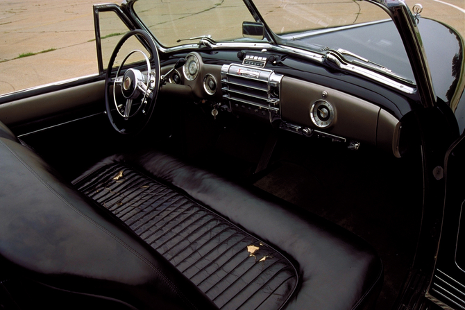 After the restoration work that has been done on it, the car still shows the wear and tear from when Harley Earl drove it daily. After the restoration work that has been done on it, the car still shows the wear and tear from when Harley Earl drove it daily.