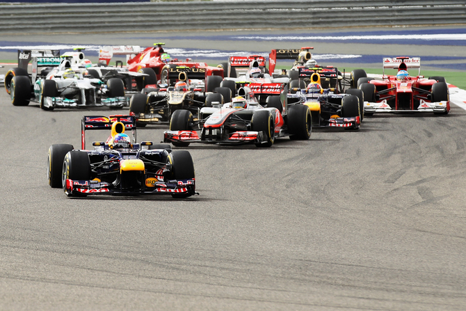Race action in Bahrain Race action in Bahrain