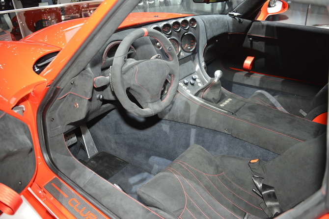 The interior is swathed in Alcantara The interior is swathed in Alcantara