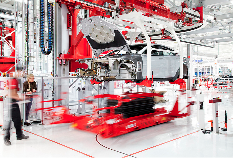 Tesla operates is a factory prevoiusly co-owned by Toyota and General Motors