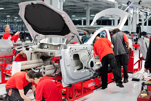 It plans to build 21,000 cars a year, but the factory could expand to 500,000 cars if needed