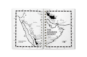 It includes a map of the Arabian Desert with navigation instructions