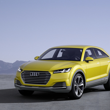 The new Audi concept is equipped with a plug-in hybrid system with a petrol engine and two electric motors