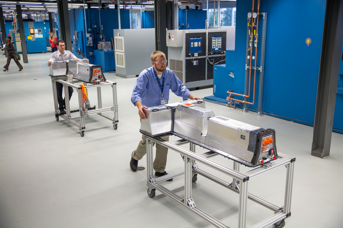 The lab tests the battery packs for all of GM's vehicles and develops the next generation The lab tests the battery packs for all of GM's vehicles and develops the next generation