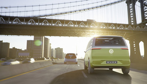 The VW ID Buzz showcases the latest developments of the autonomous driving mode ID Pilot