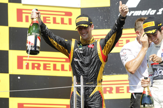 Grosjean conquistou três pódios esta temporada Grosjean conquistou três pódios esta temporada
