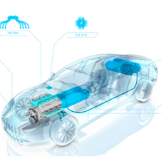 The system allows the engine to run on hydrogen, gasoline or a mix of the two