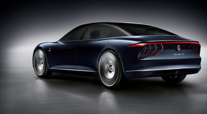 With four electric motors, two in each axle the concept has a combined output of 775hp With four electric motors, two in each axle the concept has a combined output of 775hp