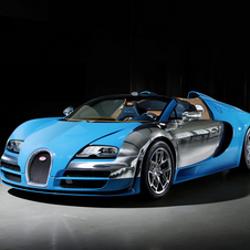 All of the blue parts are carbon fiber, and the polished parts are aluminum