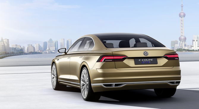The C Coupé GTE also serves to show the design to be adopted by future Volkswagen premium models The C Coupé GTE also serves to show the design to be adopted by future Volkswagen premium models
