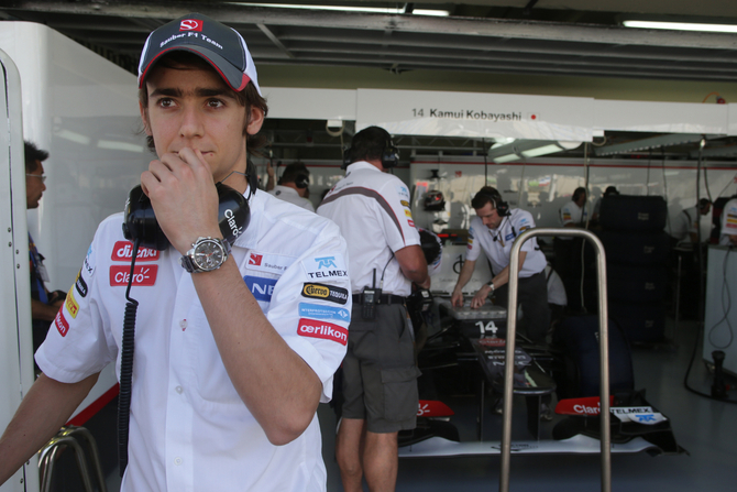 Gutiérrez has been test driving for Sauber, and the team has been supporting him Gutiérrez has been test driving for Sauber, and the team has been supporting him