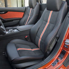 the package adds orange trim to the seats too