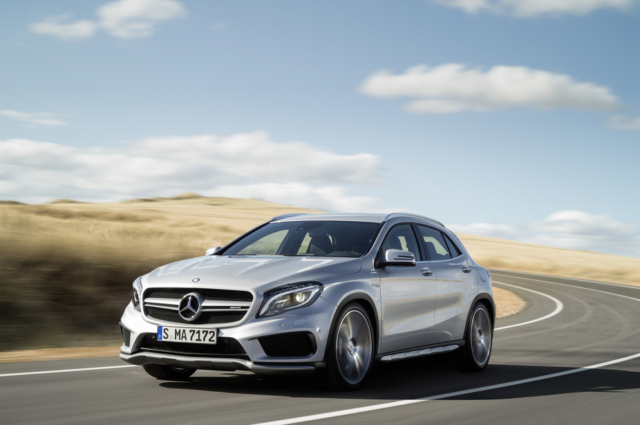 The GLA45 AMG is the truck counterpart to the A45 AMG and CLA45 AMG