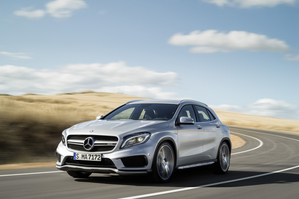 The GLA45 AMG is the truck counterpart to the A45 AMG and CLA45 AMG