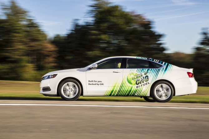 It will be the first car in the US offered from the factory with a bi-fuel CNG option It will be the first car in the US offered from the factory with a bi-fuel CNG option