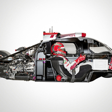 The monocoque in the R18 is made from a single section of carbon fiber