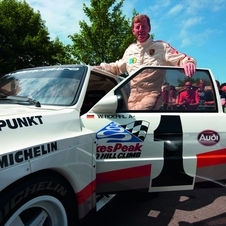 Walter Rohl returning to the Pikes Peak on the original Audi Sport quattro S1