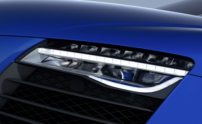 Laser headlight technology provides a white light with a color temperature of 5,500 Kelvin Laser headlight technology provides a white light with a color temperature of 5,500 Kelvin