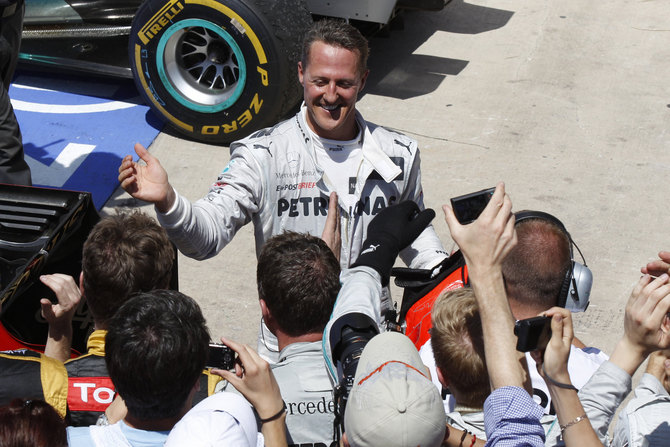 Schumacher had a great performance in Valencia taking 3rd place Schumacher had a great performance in Valencia taking 3rd place