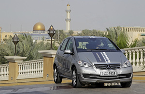 The vehicles are split between electric Smarts and A-Class E-Cell vehicles