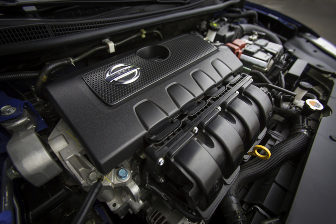 The 1.8-liter engine is new to the Sentra The 1.8-liter engine is new to the Sentra