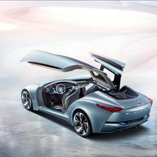 It has gull-wing doors that open to expose all four seats