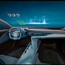THe interior includes grey seats with aluminum, suede and ebony trim