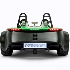 The rear is simplified as well with simple LED headlights and bare carbon fiber