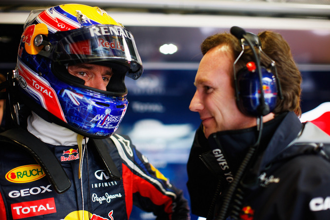 Red Bull Team Boss Christian Horner with Mark Webber in Australia Red Bull Team Boss Christian Horner with Mark Webber in Australia