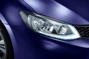 New LED boomerang-shaped headlights are one of the new features of the Pulsar
