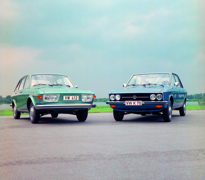 VW 412 and K70 photo courtesy of Volkswagen