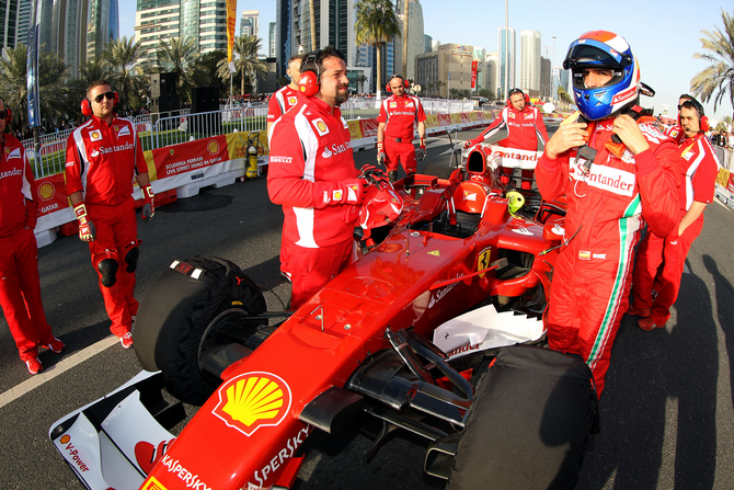 Ferrari Rockets Through Doha, Qatar, to Open Qatar Motor Show Ferrari Rockets Through Doha, Qatar, to Open Qatar Motor Show