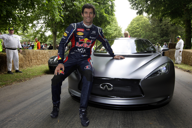 Mark Webber drove the car at the Goodwood Festival of Speed Mark Webber drove the car at the Goodwood Festival of Speed