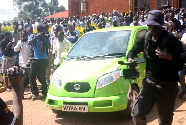 College students unveil the Kiira EV, Uganda's first electric car College students unveil the Kiira EV, Uganda's first electric car