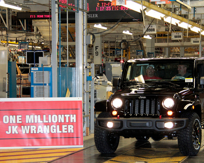 Chrysler's Toledo Factoy Builds Millionth JK Chassis Jeep Wrangler