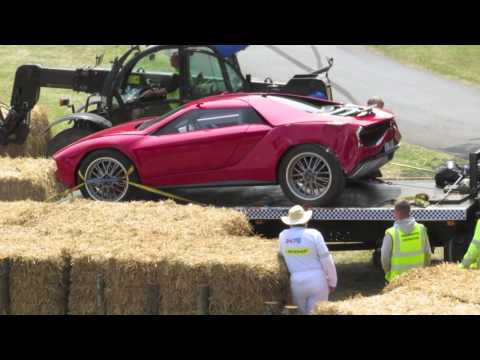 Italdesign Giugiaro Lamborghini Parcour Concept and Porsche 962 Crash at Goodwood Festival of Speed