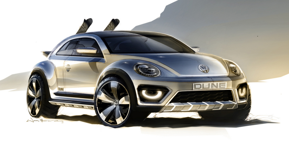 The Beetle Dune Concept has a higher ride height, larger wheels and an electronic differential